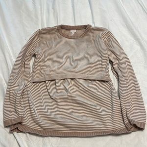 Boob Maternity Nursing Sweater, Knit, XL